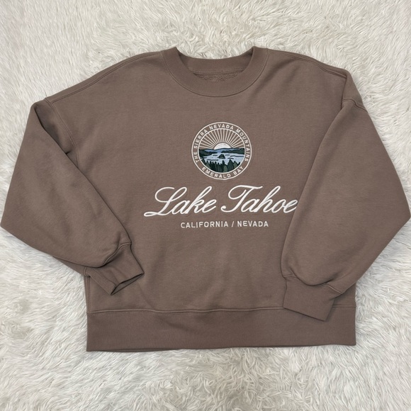 Abercrombie & Fitch Tan Crew Neck Sweatshirt - Picture 3 of 5